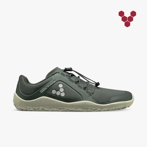 Vivobarefoot Primus Trail II All Weather FG Mens Running Shoes Olive UK ZMHU